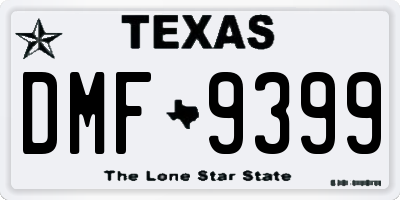 TX license plate DMF9399