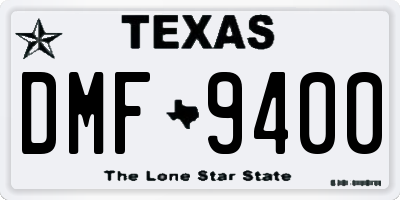 TX license plate DMF9400