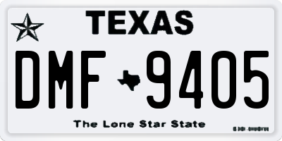 TX license plate DMF9405