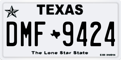 TX license plate DMF9424