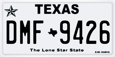 TX license plate DMF9426