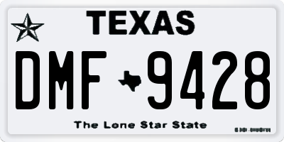 TX license plate DMF9428