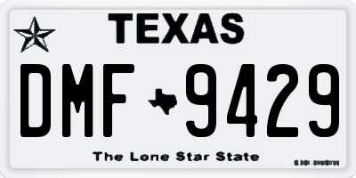 TX license plate DMF9429