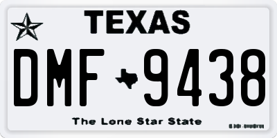 TX license plate DMF9438