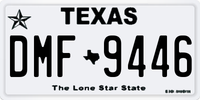 TX license plate DMF9446