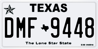TX license plate DMF9448