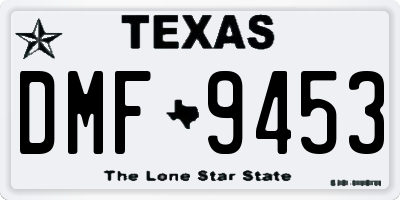 TX license plate DMF9453
