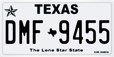 TX license plate DMF9455