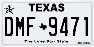 TX license plate DMF9471