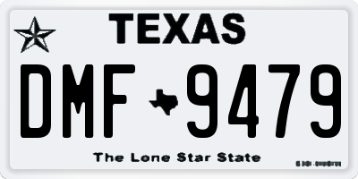 TX license plate DMF9479