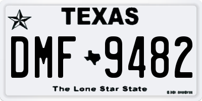 TX license plate DMF9482