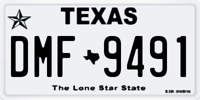 TX license plate DMF9491