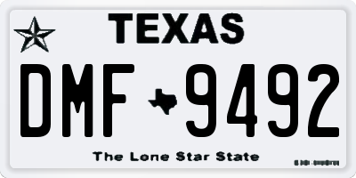 TX license plate DMF9492