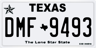 TX license plate DMF9493
