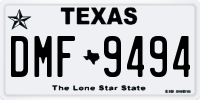 TX license plate DMF9494