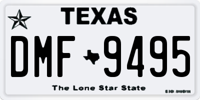 TX license plate DMF9495