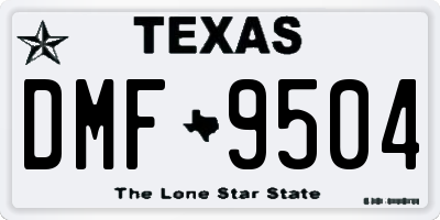 TX license plate DMF9504