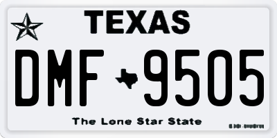 TX license plate DMF9505
