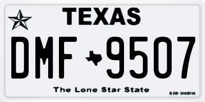 TX license plate DMF9507