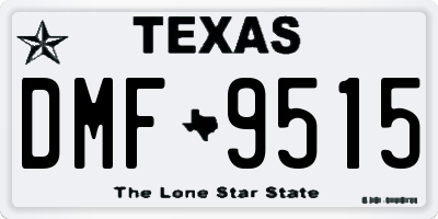 TX license plate DMF9515