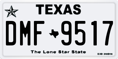 TX license plate DMF9517