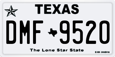 TX license plate DMF9520