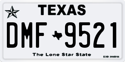 TX license plate DMF9521