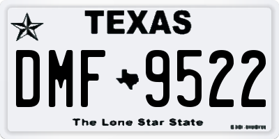 TX license plate DMF9522