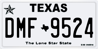 TX license plate DMF9524