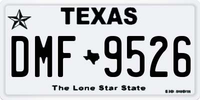 TX license plate DMF9526