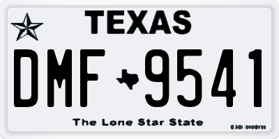 TX license plate DMF9541