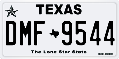 TX license plate DMF9544