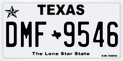 TX license plate DMF9546