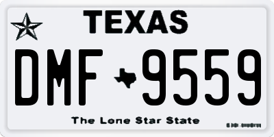 TX license plate DMF9559