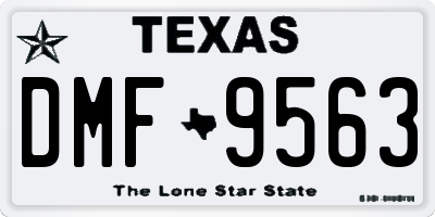TX license plate DMF9563
