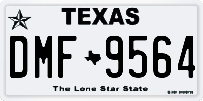 TX license plate DMF9564