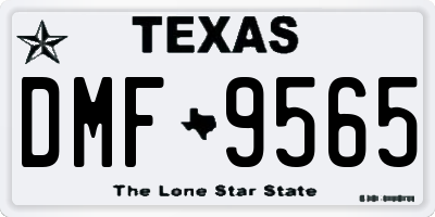 TX license plate DMF9565