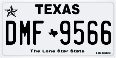 TX license plate DMF9566