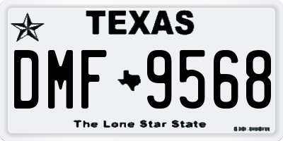 TX license plate DMF9568