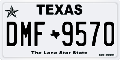 TX license plate DMF9570