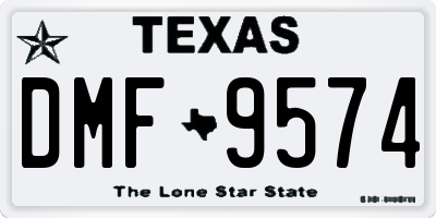 TX license plate DMF9574