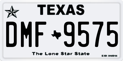 TX license plate DMF9575