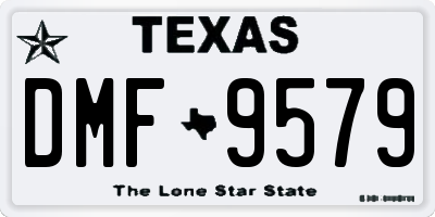 TX license plate DMF9579