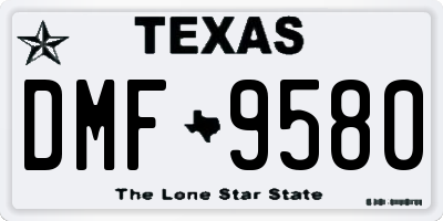 TX license plate DMF9580