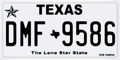 TX license plate DMF9586