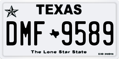 TX license plate DMF9589