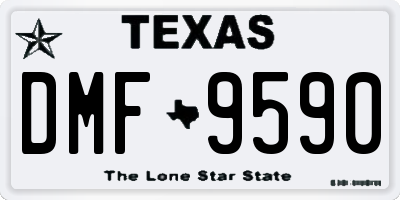 TX license plate DMF9590
