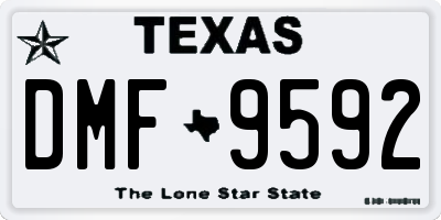 TX license plate DMF9592