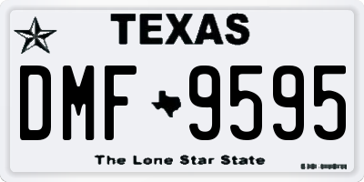 TX license plate DMF9595
