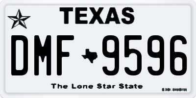 TX license plate DMF9596